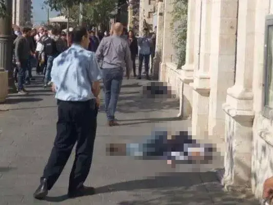 המחבלת בפיגוע דקירה ברחוב יפו, ירושלים. נובמבר 2015 (מערכת וואלה! NEWS)
