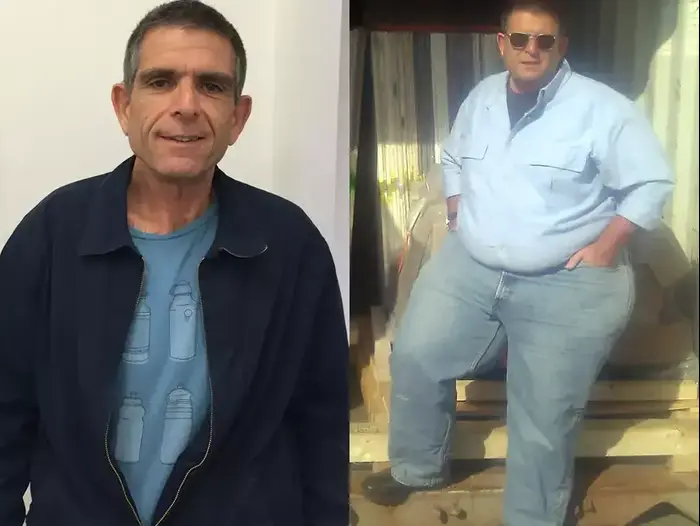 ערן כהן לפני ואחרי ניתוח שרוול קיבה (באדיבות המצולמים) ערן כהן לפני ואחרי ניתוח שרוול קיבה (באדיבות המצולמים)