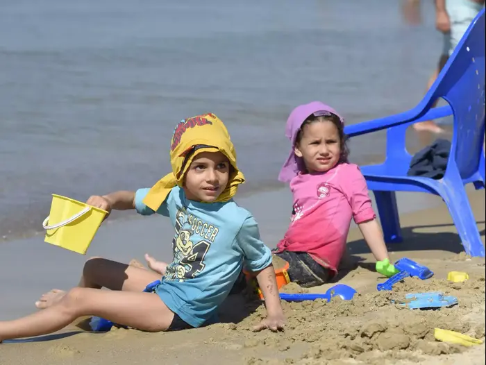 חוף הים בתל אביב. 29 בפברואר 2016 (ראובן קסטרו) חוף הים בתל אביב. 29 בפברואר 2016 (ראובן קסטרו)