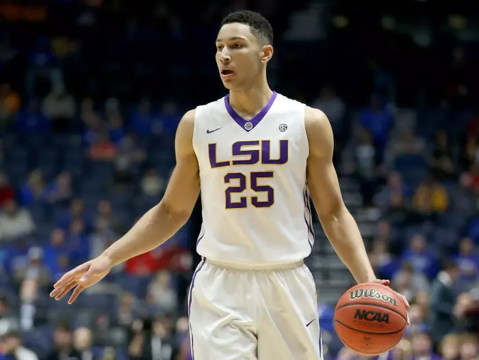 שחקן מכללת LSU בן סימונס (GettyImages) שחקן מכללת LSU בן סימונס (GettyImages)