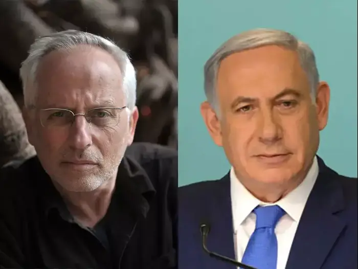 ראש הממשלה בנימין נתניהו והעיתונאי יגאל סרנה (עיבוד תמונה , לע"מ, יח"צ- אלדד רפאלי) ראש הממשלה בנימין נתניהו והעיתונאי יגאל סרנה (עיבוד תמונה , לע"מ, יח"צ- אלדד רפאלי)