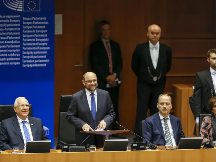 נשיא המדינה ראובן ריבלין במליאת הפרלמנט האיחוד האירופי, בריסל, בלגיה. יוני 2016 (יח"צ , European Union/Philippe BUISSIN) נשיא המדינה ראובן ריבלין במליאת הפרלמנט האיחוד האירופי, בריסל, בלגיה. יוני 2016 (יח"צ , European Union/Philippe BUISSIN)
