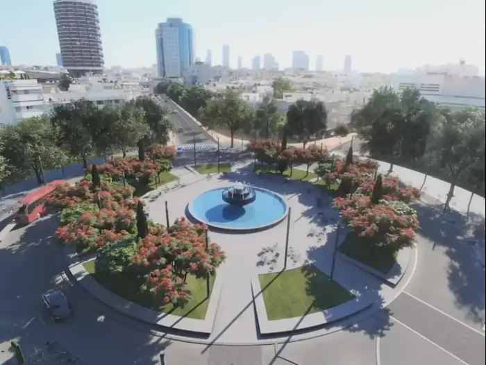 צילום הדמיה הנמכת כיכר דיזנגוף (יח"צ)