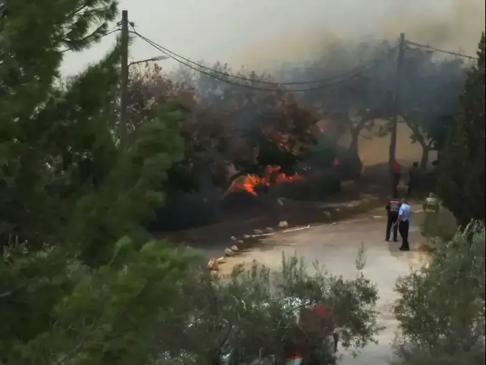 שריפה סמוך למסעדה המטבח של רמה, נטף, 23 בנובמבר 2016 (צילום מסך , פייסבוק) שריפה סמוך למסעדה המטבח של רמה, נטף, 23 בנובמבר 2016 (צילום מסך , פייסבוק)