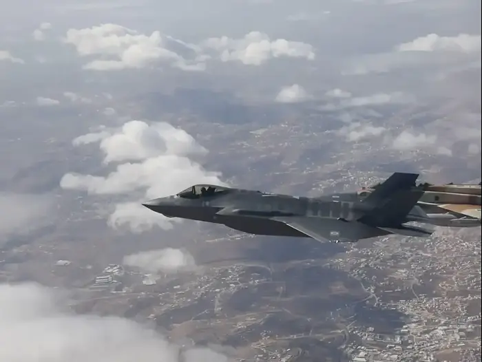 מטוס ה-35-F הראשון של ישראל נחנך בטיסת בכורה בשמי הארץ (דובר צה"ל) מטוס ה-35-F הראשון של ישראל נחנך בטיסת בכורה בשמי הארץ (דובר צה"ל)