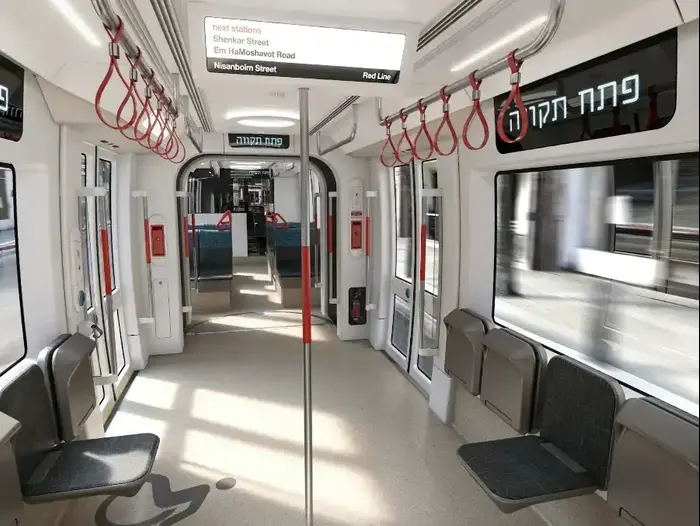 הדמיה של קרונות הרכבת הקלה בגוש דן (עיבוד תמונה , נת"ע) הדמיה של קרונות הרכבת הקלה בגוש דן (עיבוד תמונה , נת"ע)