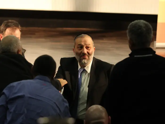 שר הפנים אריה דרעי בכנס פיתוח הצפון המעלות תרשיחא, 26 בדצמבר 2016 (אדריאן הרבשטיין)