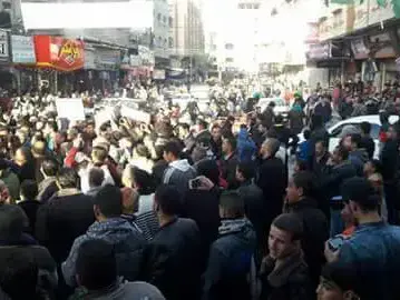 הפגנה ברצועת עזה במחאה על משבר החשמל ינואר 2017 (צילום מסך)