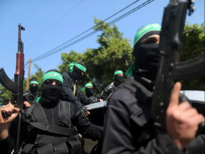 הלוויית בכיר חמאס מאזן פוקהא, שחוסל ברצועצ עזה, מרץ 2017 (רויטרס) הלוויית בכיר חמאס מאזן פוקהא, שחוסל ברצועצ עזה, מרץ 2017 (רויטרס)