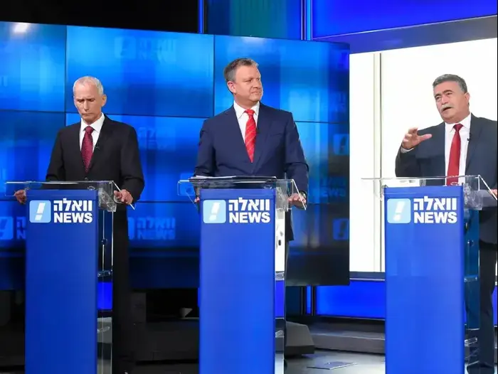 המועמדים לפריימריז במפלגת העבודה בעימות באולפן וואלה! NEWS 4 ביוני 2017 (ראובן קסטרו) המועמדים לפריימריז במפלגת העבודה בעימות באולפן וואלה! NEWS 4 ביוני 2017 (ראובן קסטרו)