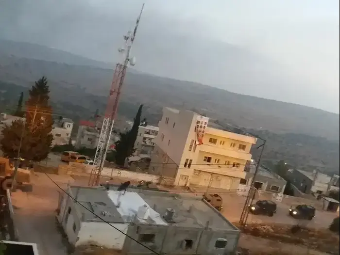 פעילות צה"ל בדיר אבו משעל, ממערב לרמאללה, 17 ביוני 2017 (צילום מסך , טוויטר)