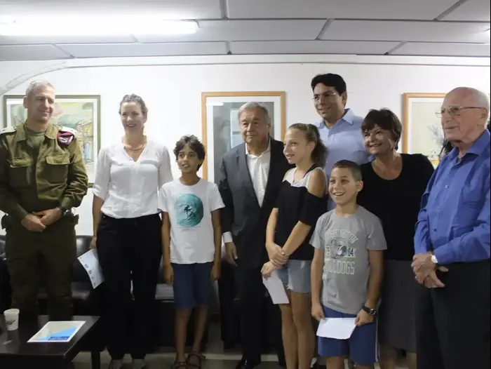 ביקור מזכ"ל האו"ם בנחל עוז 30.8.17 (מערכת וואלה! NEWS) ביקור מזכ"ל האו"ם בנחל עוז 30.8.17 (מערכת וואלה! NEWS)