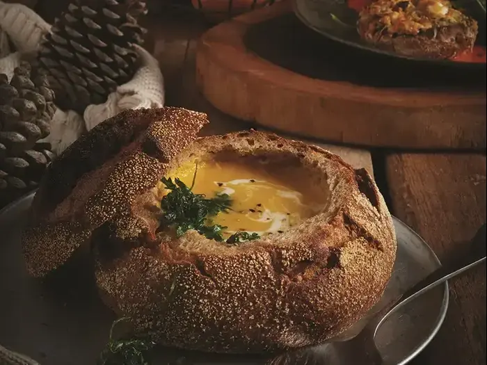מרק כתום עם דלעת , בטטה וגזר של לחם ארז מרק כתום עם דלעת , בטטה וגזר של לחם ארז (יח