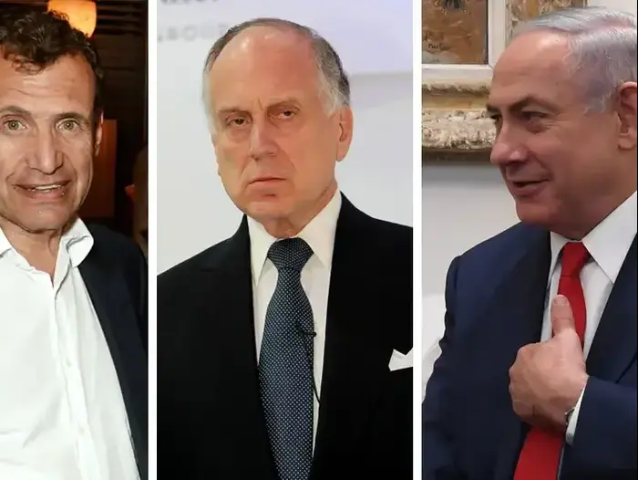 בנימין נתניהו פויו זבלודוביץ' רון לאודר (עיבוד תמונה) בנימין נתניהו פויו זבלודוביץ' רון לאודר (עיבוד תמונה)