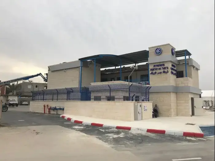 תחנת המשטרה החדשה בג'יסר א זרקא 18 בנובמבר 2017 (מערכת וואלה! NEWS , ללא קרדיט)