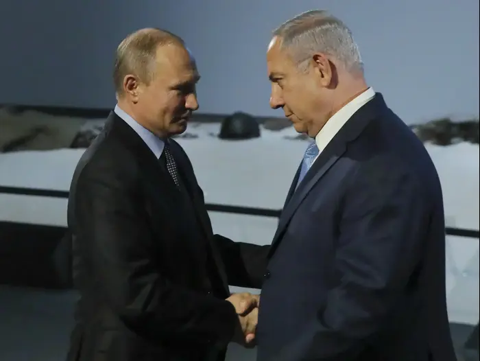 פגישה בין בנימין נתניהו לולדימיר פוטין, 29 בינואר 2018 (רויטרס)