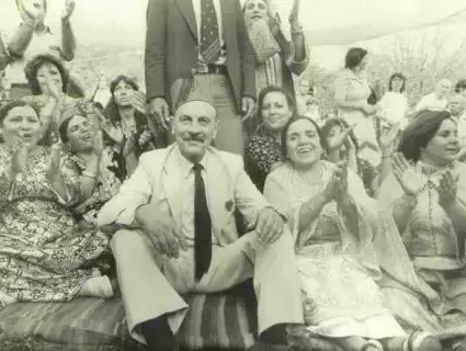 יגאל ידין במימונה בגן סאקר, ירושלים, 1980 (מערכת וואלה! NEWS , ארכיון המדינה/ אוסף יגאל ידין) יגאל ידין במימונה בגן סאקר, ירושלים, 1980 (מערכת וואלה! NEWS , ארכיון המדינה/ אוסף יגאל ידין)
