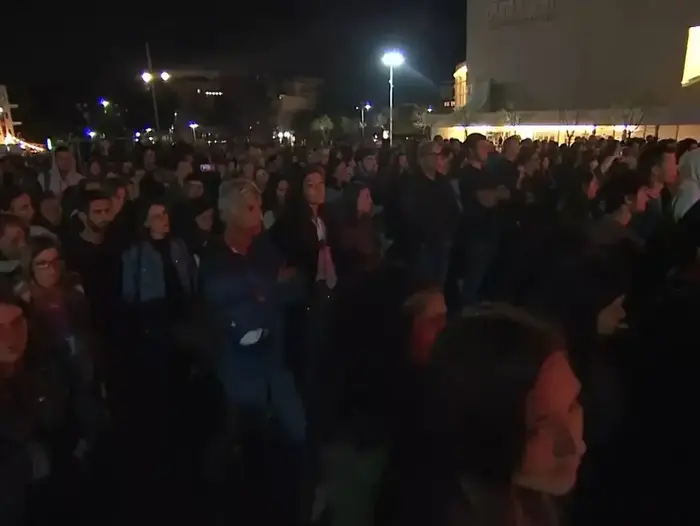 עצרת שנה לאסון צפית, תל אביב 24.04.2019 (צילום מסך) עצרת שנה לאסון צפית, תל אביב 24.04.2019 (צילום מסך)