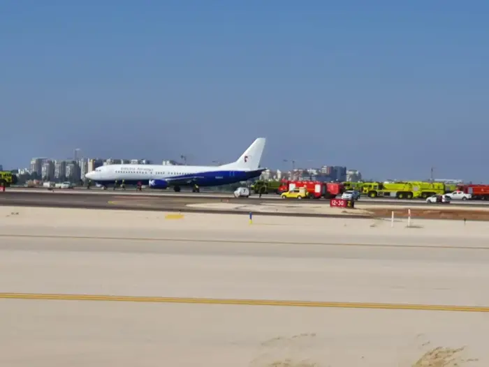 המטוס הבולגרי לקראת נחיתת החירום 1 ביוני 2019 (אתר רשמי , דוברות רשות שדות התעופה) המטוס הבולגרי לקראת נחיתת החירום 1 ביוני 2019 (אתר רשמי , דוברות רשות שדות התעופה)