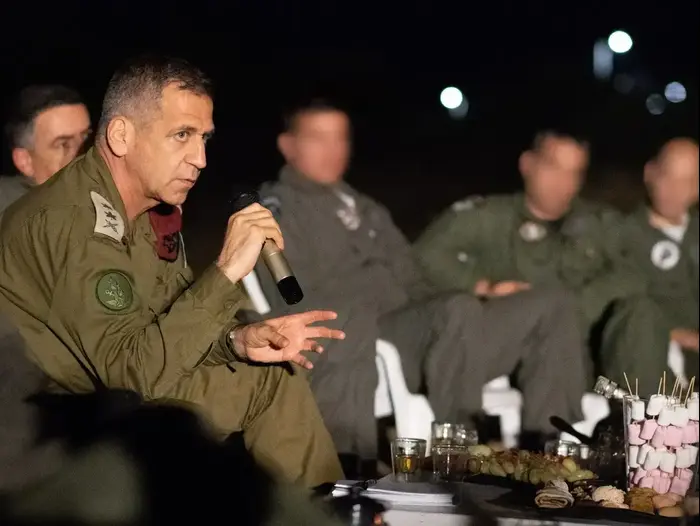 הרמטכ"ל אביב כוכבי, במהלך פגישת מפקדים 24 באוקטובר 2019 (דובר צה"ל) הרמטכ"ל אביב כוכבי, במהלך פגישת מפקדים 24 באוקטובר 2019 (דובר צה"ל)