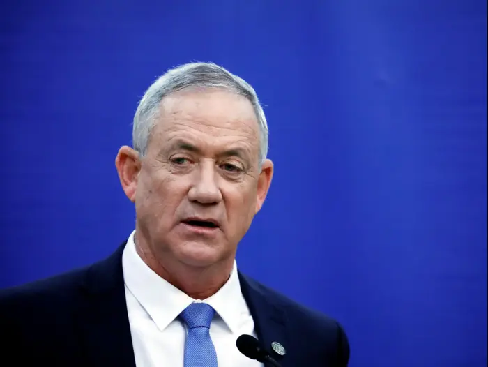 יו"ר כחול לבן בני גנץ בהצהרה בכנסת ב-25 בנובמבר 2019 (רויטרס) יו"ר כחול לבן בני גנץ בהצהרה בכנסת ב-25 בנובמבר 2019 (רויטרס)