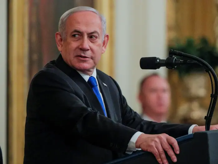 ראש הממשלה, בנימין נתניהו במהלך הצגת תוכנית המאה בבית הלבן 28 בינואר 2020 (רויטרס) ראש הממשלה, בנימין נתניהו במהלך הצגת תוכנית המאה בבית הלבן 28 בינואר 2020 (רויטרס)