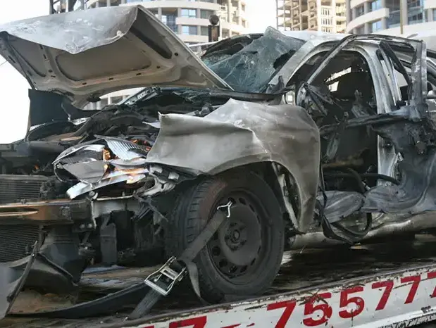 מכוניתו של יעקב אלפרון לאחר הפיצוץ שבו חוסל (ניר לנדאו, מערכת וואלה!) מכוניתו של יעקב אלפרון לאחר הפיצוץ שבו חוסל (ניר לנדאו, מערכת וואלה!)