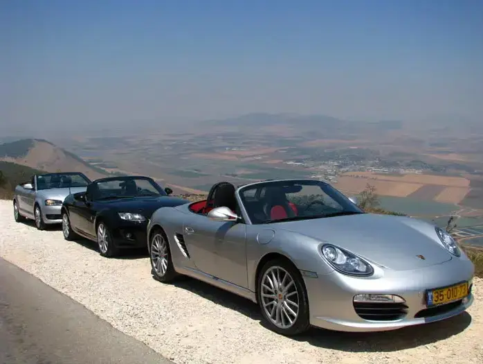 מבחן פתוחות אודי A3 קבריולט, מאזדה MX5, פורשה בוקסטר S PDK (קובי ליאני) מבחן פתוחות אודי A3 קבריולט, מאזדה MX5, פורשה בוקסטר S PDK (קובי ליאני)