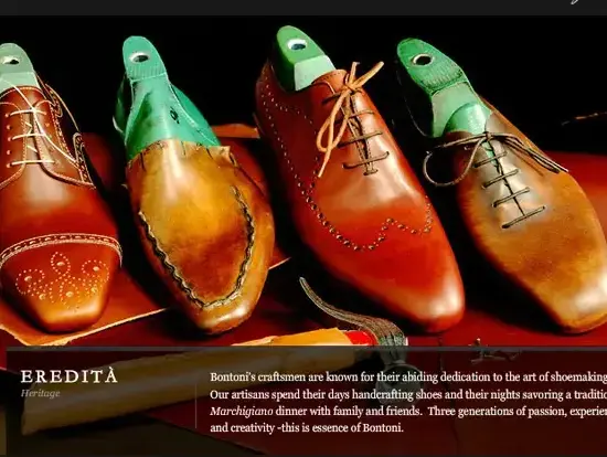 נעליים של "בונטוני" (אתר רשמי , www.bontoni.com) נעליים של "בונטוני" (אתר רשמי , www.bontoni.com)