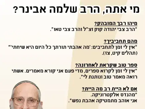 מי אתה הרב שלמה אבינר? (עומר מירון) מי אתה הרב שלמה אבינר? (עומר מירון)