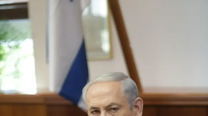 בנימין נתניהו בישיבת הממשלה. דצמבר 2013 (מערכת וואלה! NEWS , צילום אלכס קולומויסקי)