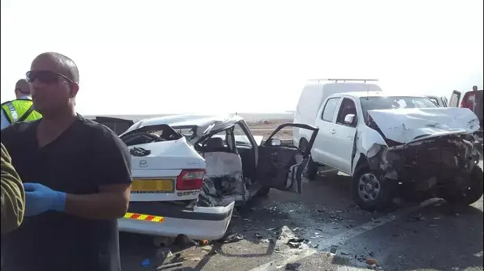 תאונת דרכים בצומת לידו לכיוון ים המלח. דצמבר 2013 (מד"א)