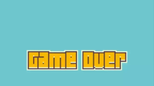 flappy bird game over (צילום מסך) flappy bird game over (צילום מסך)