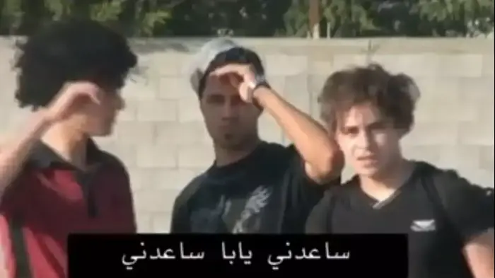 מערכון פלסטיני על חטיפת הנערים (צילום מסך , יוטיוב)