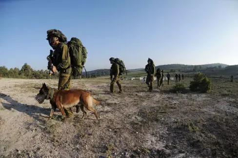 חיילי יחידת הכלבנים של צה"ל 'עוקץ עם כלביהם (יח"צ , ביטאון "ביבשה" של צה"ל) חיילי יחידת הכלבנים של צה"ל 'עוקץ עם כלביהם (יח"צ , ביטאון "ביבשה" של צה"ל)