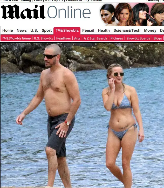 ריס וויתרספון (צילום מסך , מתוך daily mail) ריס וויתרספון (צילום מסך , מתוך daily mail)