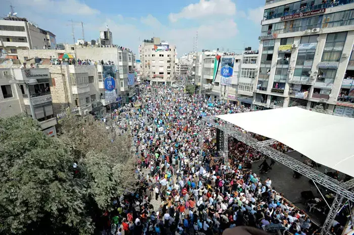 עצרת ברמאללה , ספטמבר 2011 (עומר מירון) עצרת ברמאללה , ספטמבר 2011 (עומר מירון)
