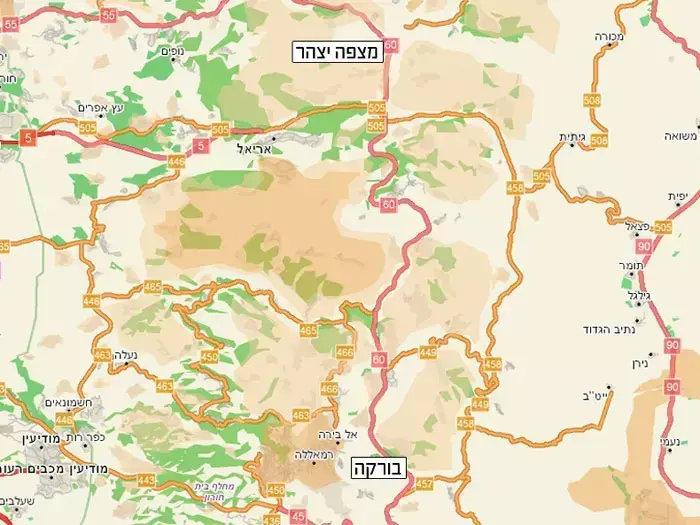 מפה (צילום מסך) מפה (צילום מסך)