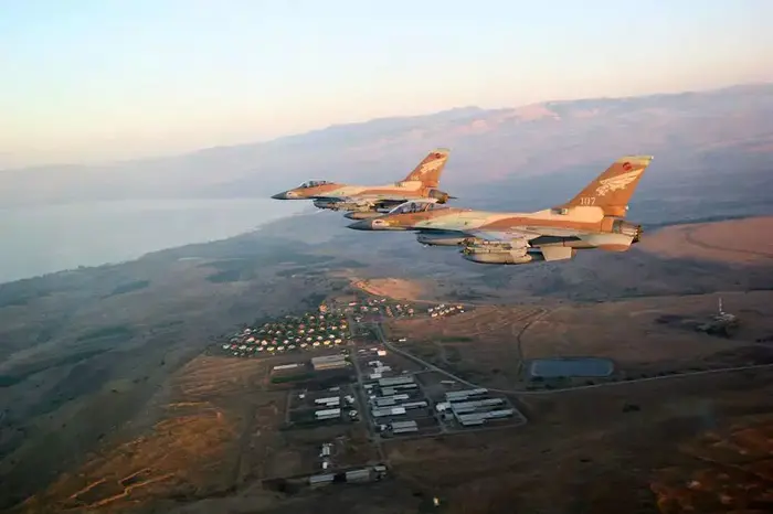 צילום ממטוס קרב של מושב כנף (דובר צה"ל) צילום ממטוס קרב של מושב כנף (דובר צה"ל)