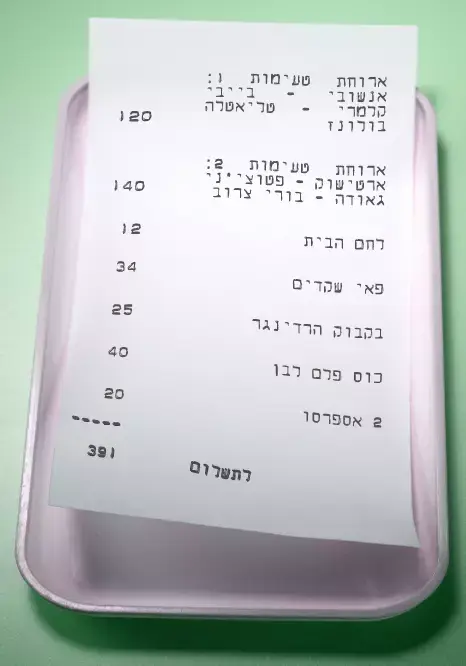 חשבון למסעדת מל ומישל (מערכת וואלה! NEWS)