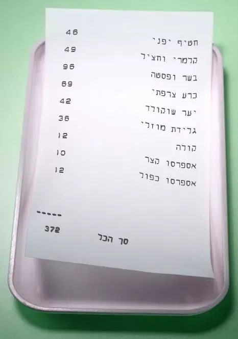 אילוסטרציית חשבון למסעדת שגב אקספרס (מערכת וואלה! NEWS) אילוסטרציית חשבון למסעדת שגב אקספרס (מערכת וואלה! NEWS)
