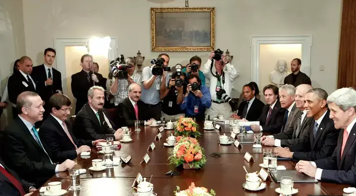 אובמה וארדואן בפגישה בבית הלבן (רויטרס) אובמה וארדואן בפגישה בבית הלבן (רויטרס)