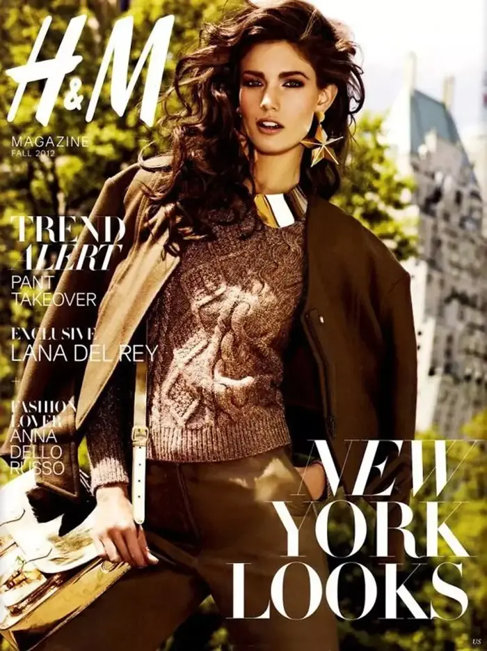 קנדרה ספירס על שער מגזין H&M, סתיו 2012 (יח"צ)