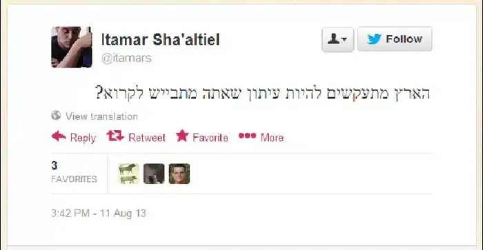 ביקורת בטוויטר על קמפיין הארץ (צילום מסך) ביקורת בטוויטר על קמפיין הארץ (צילום מסך)