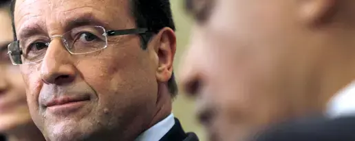 נשיא צרפת פרנסואה הולנד ונשיא ארה"ב ברק אובמה. מאי 2012 (AP) נשיא צרפת פרנסואה הולנד ונשיא ארה"ב ברק אובמה. מאי 2012 (AP)