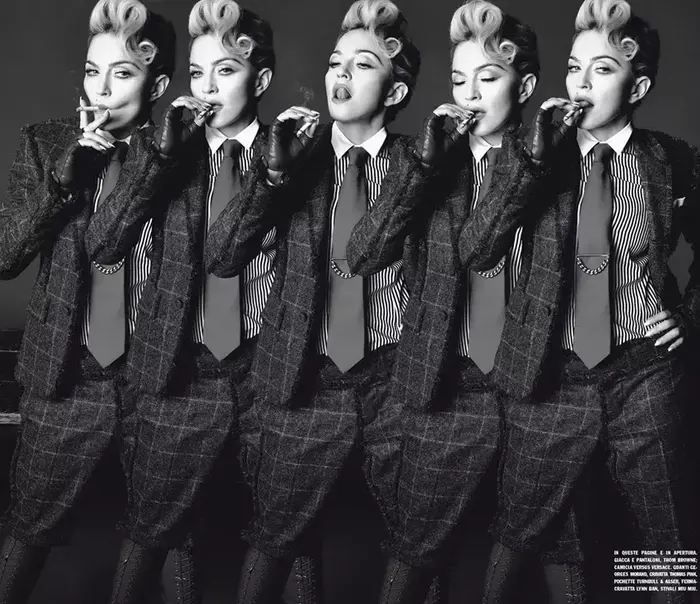 מדונה (צילום מסך , L'Uomo Vogue) מדונה (צילום מסך , L'Uomo Vogue)