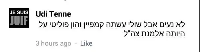 פוסט של אודי טנא של שולי מועלם (צילום מסך) פוסט של אודי טנא של שולי מועלם (צילום מסך)