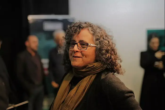 עאידה תומא במסיבת עיתונאים של הרשימה המשותפת, תל אביב. פברואר 2015 (דרור עינב) עאידה תומא במסיבת עיתונאים של הרשימה המשותפת, תל אביב. פברואר 2015 (דרור עינב)