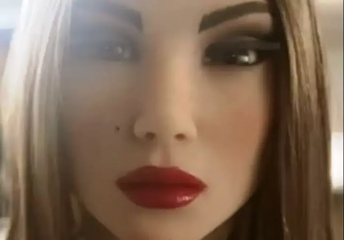בובת מין חכמה (צילום מסך , יוטיוב) בובת מין חכמה (צילום מסך , יוטיוב)