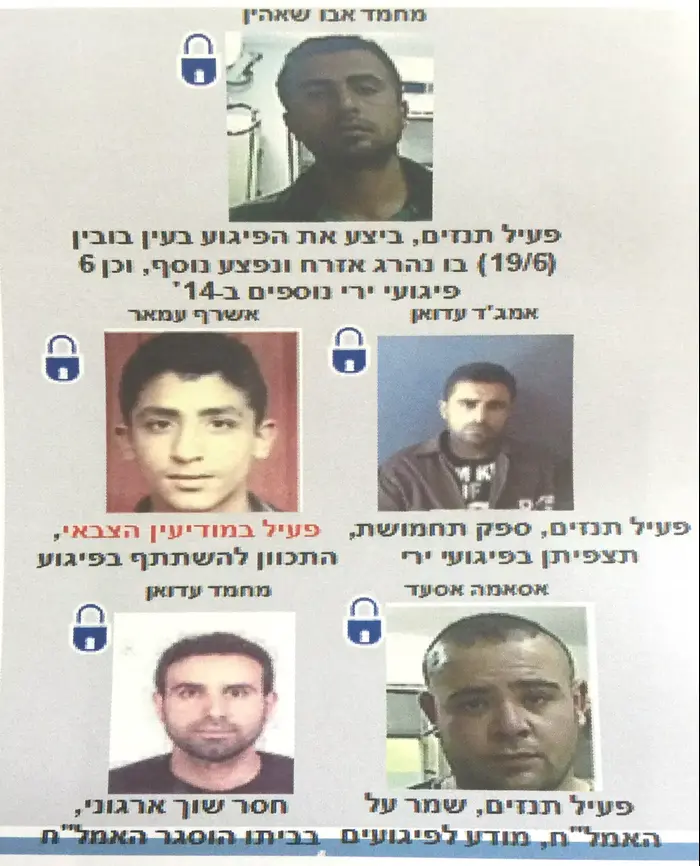 המחבל ופעילים בפיגוע הירי סמוך לדולב (יח"צ , תקשורת שב"כ) המחבל ופעילים בפיגוע הירי סמוך לדולב (יח"צ , תקשורת שב"כ)